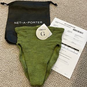 NWT High waisted Hunza G bottoms from the Nadine bikini olive green.